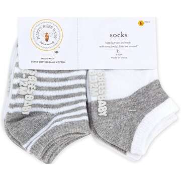 Burt's Bees Baby Non-Slip Organic Cotton Socks