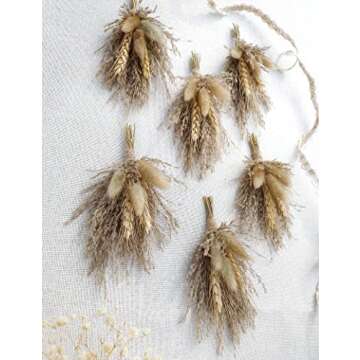 Mini Dried Flower Bouquet (Pack of 6) - Perfect for Parties & Gifting