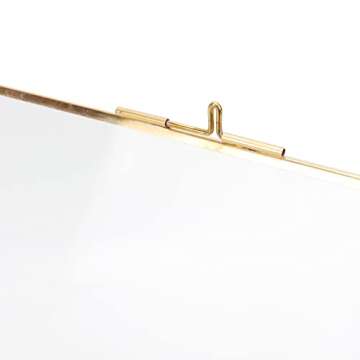 Glass Gold Metal with Chain and Velvet Bottom Jewelry Organizer Box | Card box for Weddings, Events, Baby Showers, and Birthdays