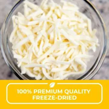 Nutristore Freeze Dried Mozzarella Cheese Shredded | Bulk Emergency Food Supply | Perfect for Camping, Backpacking and Everyday Meals or Snacking | 25 Year Shelf Life | #10 Can