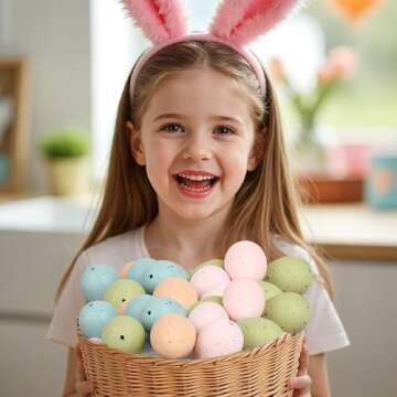 OLIKER 24 Pcs Easter Speckled Eggs, 2.4in 4 Colors Plastic Speckled Eggs and Vase Filler Faux Chicken Eggs for Easter Decorations Basket Filler Vase Decorating