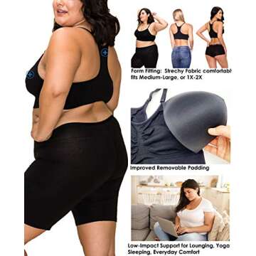 Barbra Lingerie Wireless Racerback Yoga Sports Bra