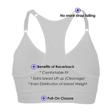 Barbra Lingerie Wireless Racerback Yoga Sports Bra