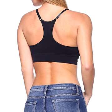 Barbra Lingerie Wireless Racerback Yoga Sports Bra