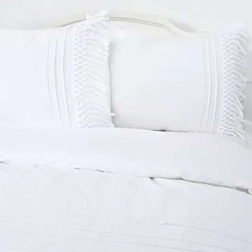 YINFUNG Cotton Boho Duvet Cover Set King with Tassels