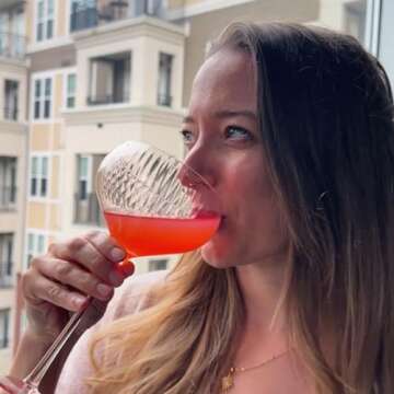 Sisterly Drinkware Vintage Pink Coupe Glasses, Cocktail Glasses Set of 2, 12 Ounces, For Martinis, Cocktails and Mocktails