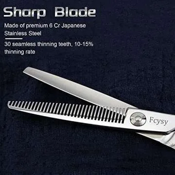 Hair Thinning Scissors Cutting Shears- Fcysy 6” Professional Barber Sharp Layering Haircut Scissors for Hair, Scissors Hair Hairdressing Thinning Shears for Women Men- Thinning Rate 10-15%