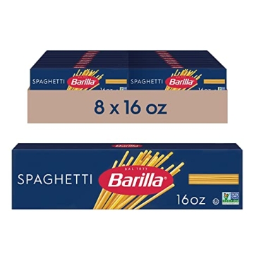 Barilla Spaghetti Pasta - Non-GMO, 16 oz. Box (Pack of 8), Kosher Certified