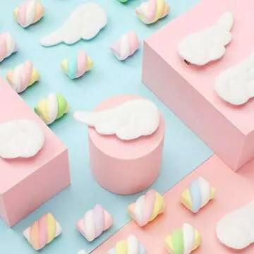 WILLBOND 3 Pairs Angel Hair Clips Cute Hair Barrettes Leather Clips Cartoon Hairpins Adorable Plush Barrettes Accessories for Valentine's Day Women Girls