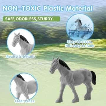 Eaciilee Sandbox Toys for Toddlers 1-3, DIY Take-Apart Truck, Trailer, Farm Animals, Horse, Lamb Figurines, Screwdriver - Sand Toy Trucks Toy PlaySet for Age 3-5 Years Old Kids