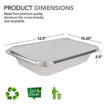 Stock Your Home 9x13 Pans with Lids (10 Pack) - Aluminum Foil Pans with Lids - Disposable Foil Tray ...