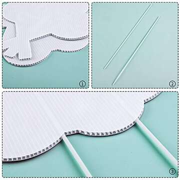 URATOT 8 Pack Happy Birthday Yard Signs Lawn sign Balloons Yard Sign Colorful Balloon Happy Birthday Lawn Decorations Lawn sign Party Decorations