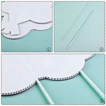 URATOT 8 Pack Happy Birthday Yard Signs Lawn sign Balloons Yard Sign Colorful Balloon Happy Birthday Lawn Decorations Lawn sign Party Decorations