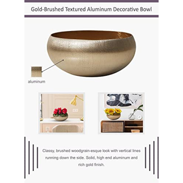 Gold-Brushed Decorative Bowl for Stunning Centerpieces