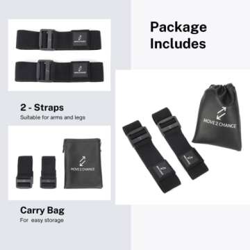 Move 2 Change Blood Flow Restriction Bands, BFR Occlusion Training Bands. Fast Muscle Growth Without...