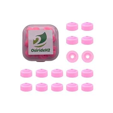 OsirideH2-25pcs Professional Nail Drill Bits Pink Nail Tech Supplies Electric Nail Filer Plastic Cap...