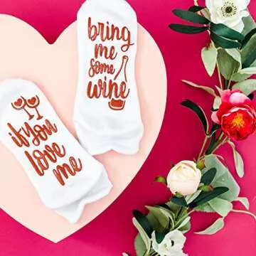 Funny Wine Socks For Women With Non-Slip Grip - Great Gifts