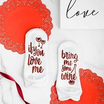 Funny Wine Socks For Women With Non-Slip Grip - Great Gifts