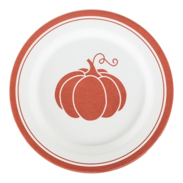 C.R. Gibson Autumn Themed Reusable Melamine Plates Set