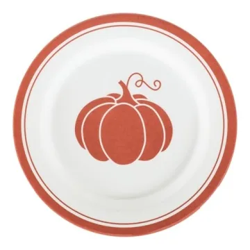 C.R. Gibson Autumn Themed Reusable Melamine Plates Set