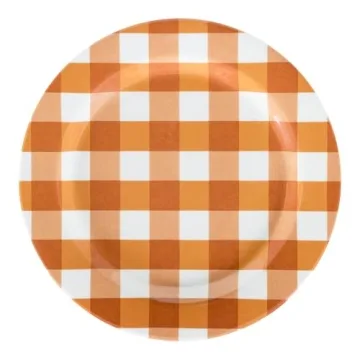 C.R. Gibson Autumn Themed Reusable Melamine Plates Set