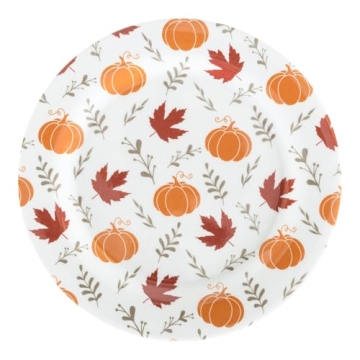 C.R. Gibson Autumn Themed Reusable Melamine Plates Set