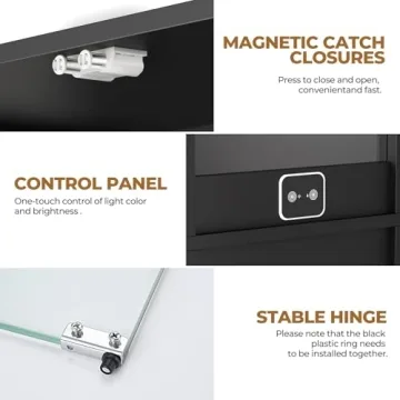 BROTTAR Display Cabinet with LED Lights for Collectibles