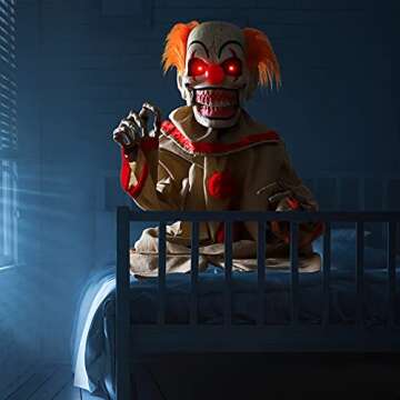 Animatronic Clown Halloween Animated Decorations