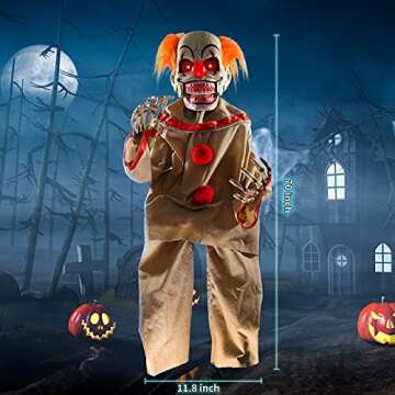Animatronic Clown Halloween Animated Decorations