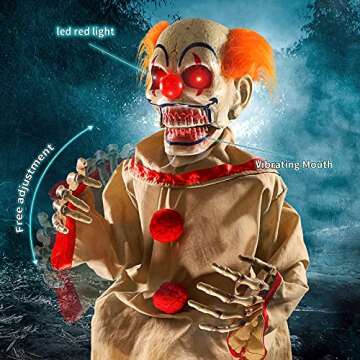 Animatronic Clown Halloween Animated Decorations
