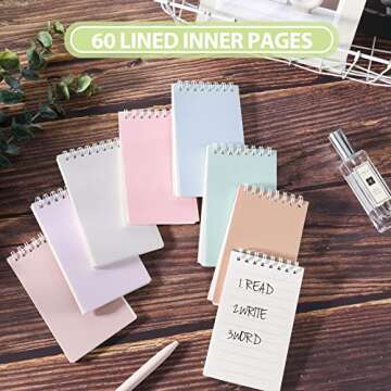 Ddaowanx Small Notebooks,3x5 Pocket Spiral Notepads With Lined Pages - The Perfect Little Mini Noteb...