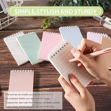 Ddaowanx Small Notebooks,3x5 Pocket Spiral Notepads With Lined Pages - The Perfect Little Mini Notebook to Stay Organized and Boost Productivity at Work or School (8, Cute Colors)