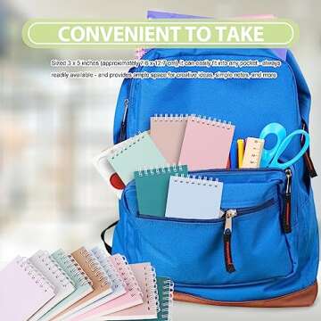 Ddaowanx Small Notebooks,3x5 Pocket Spiral Notepads With Lined Pages - The Perfect Little Mini Notebook to Stay Organized and Boost Productivity at Work or School (8, Cute Colors)