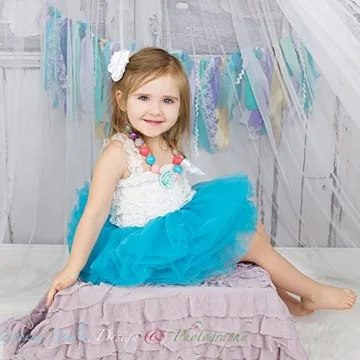 My Lello Rainbow Tutu for Baby Toddler Girls - 10 Layers