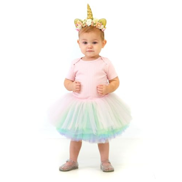 My Lello Rainbow Tutu for Baby Toddler Girls - 10 Layers