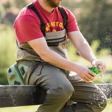 Redington Men's Escape Waders - Chest High Fly Fishing Waders - Waterproof Wader for Men - Boulder/Slate - Medium