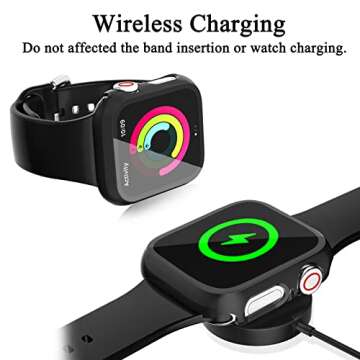 HASDON [12 Pack] Case Compatible with Apple Watch Series 9 8 7 41mm with Tempered Glass Screen Protector, Full Coverage Bumper Hard PC Protective Cover for iWatch Series 9 8 7 41mm Accessories