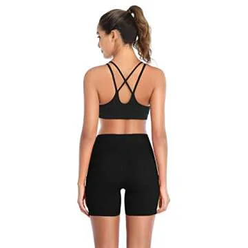 DAYOUNG Women Yoga Shorts with Tummy Control and Pockets