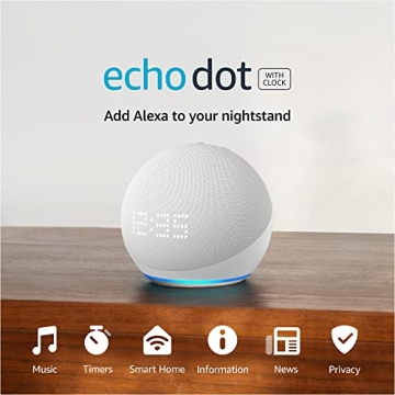 Echo Dot 5th Gen Smart Speaker with Clock Alexa