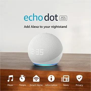 Echo Dot 5th Gen Smart Speaker with Clock Alexa