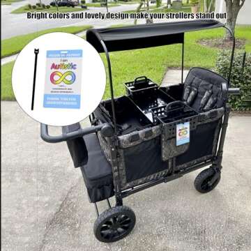 LUAATT Autism Safety Tag Card for Wagons and Strollers