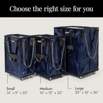 HULKEN Reusable Grocery Bag with Wheels for Easy Transport