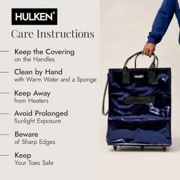 HULKEN Reusable Grocery Bag with Wheels for Easy Transport