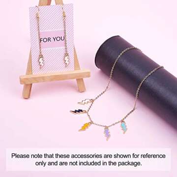 Craftdady 100Pcs Lightning Bolt Pendants in 10 Colors