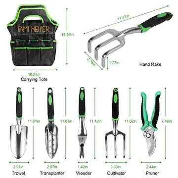 16 PCS Gardening Tools Kits, Gardening Tool Sets with Self Watering System for Flower and Vegetable Plants Care, Gardening Gifts for Men Women