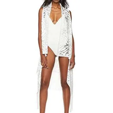 Moss Rose Stylish Beach Kimono Cover-Up for Women