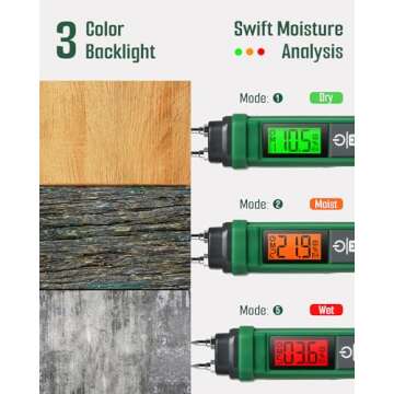 TESMEN TWM-186 Moisture Meter - Portable and Accurate