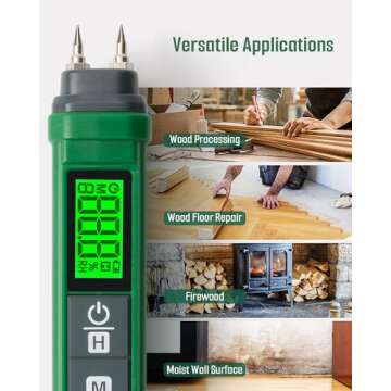 TESMEN TWM-186 Moisture Meter - Portable and Accurate