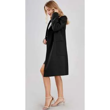 Stylish Chouyatou Women's Wool Blend Pea Coat for Winter