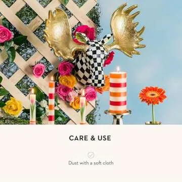 MACKENZIE-CHILDS Courtly Check Small Animal Wall Decor, Checkered Wall Art, Moose